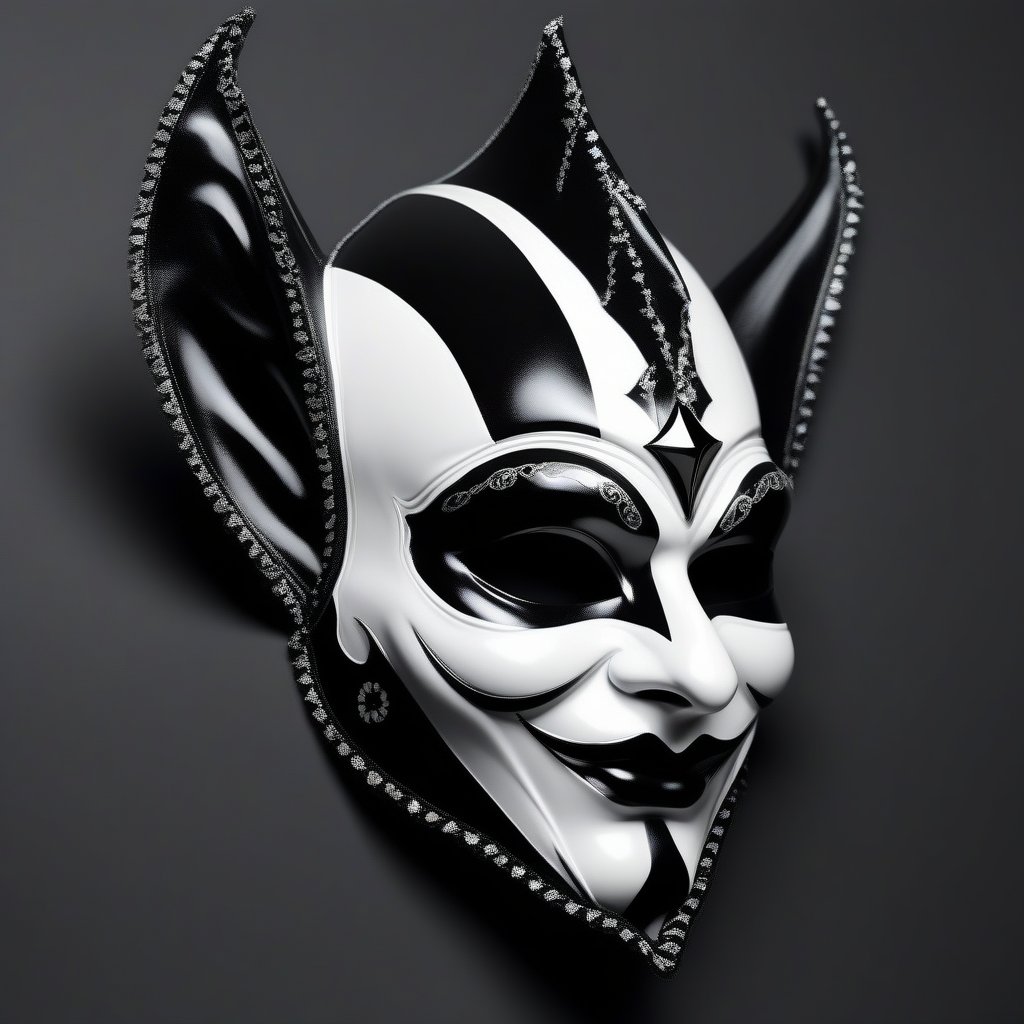 Blac&White Jester Mask