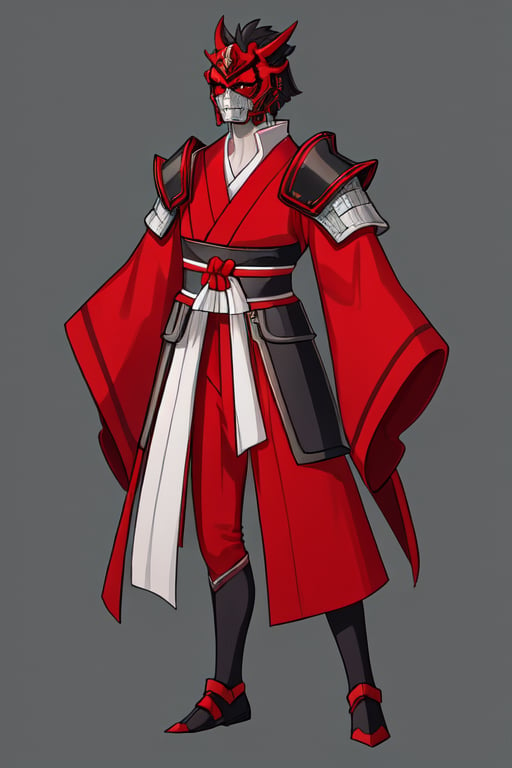 Male, Red Samurai Armor