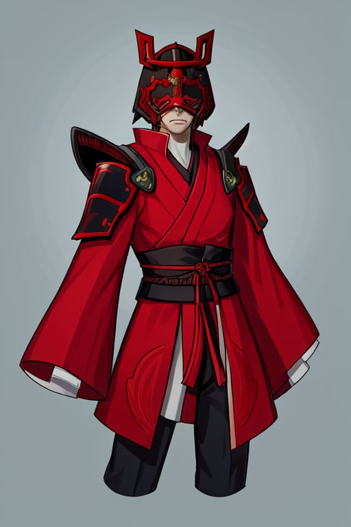 Male, Red Samurai Armor