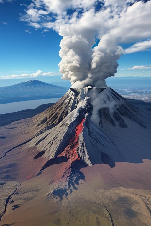 Mountain with vulcano
