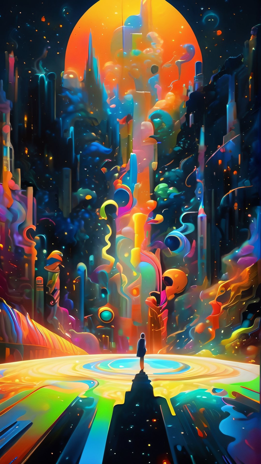 ultra sharp crispness, anime in renaissance style oil spash graffitti, method art style, complacent contradictory colors, website abstract, by excelarious, , weird surrealism, night resolution, super uhd drawing, several cacto lumniosence, weird theme, paralleled unparallalism, altrusitic, high render