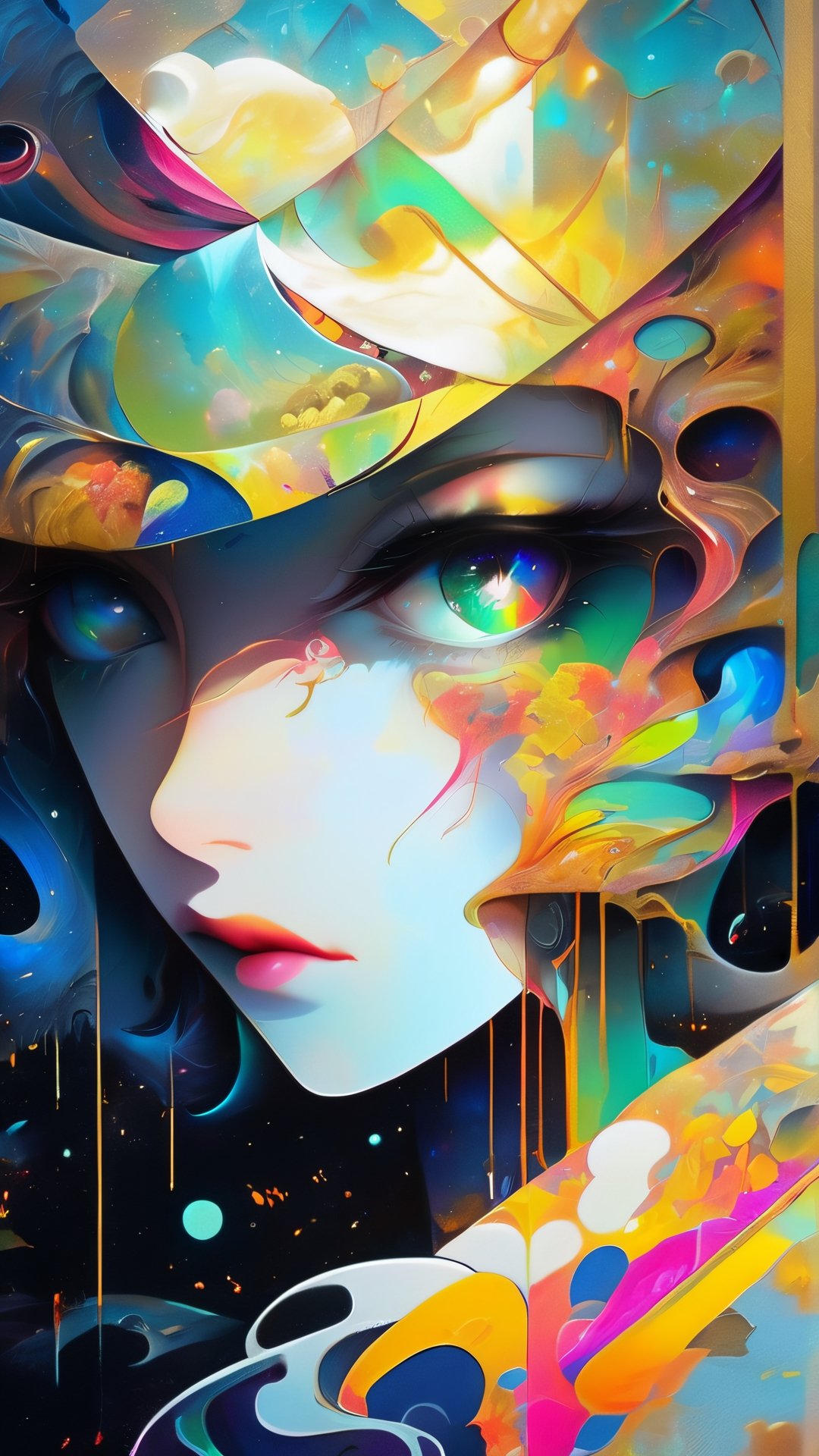 ultra sharp crispness, anime in renaissance style oil spash graffitti, method art style, complacent contradictory colors, website abstract, by excelarious, , weird surrealism, night resolution, super uhd drawing, several cacto lumniosence, weird theme, paralleled unparallalism, altrusitic, high render