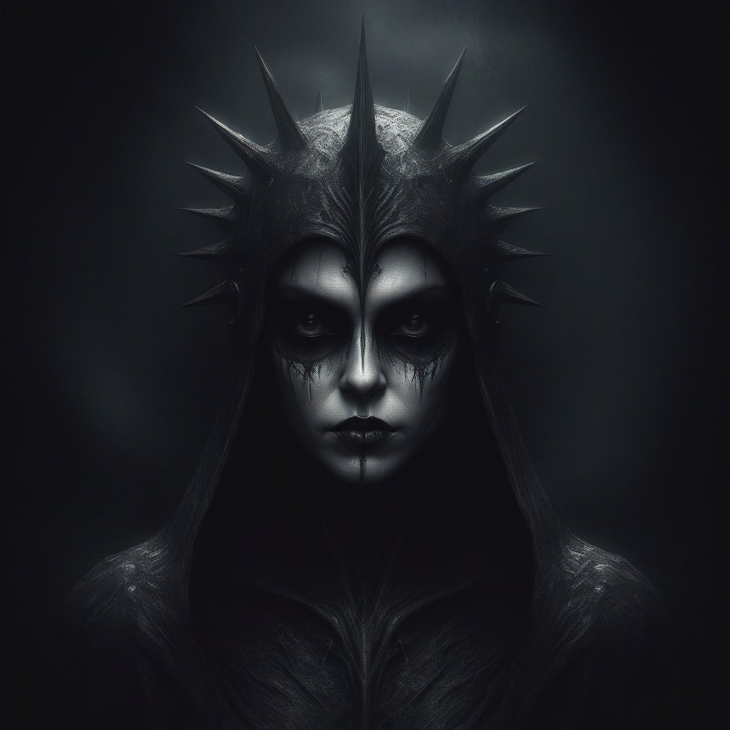 The greatest, dark art style illustration, black theme