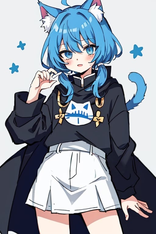 blue_eyes,blue_hair,boy,shotacon,solo,cat_ears,knight