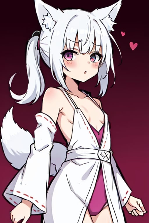 fox_ears,tiny_female,white_hair,pony_tail,lolicon,tiny_breasts,robe