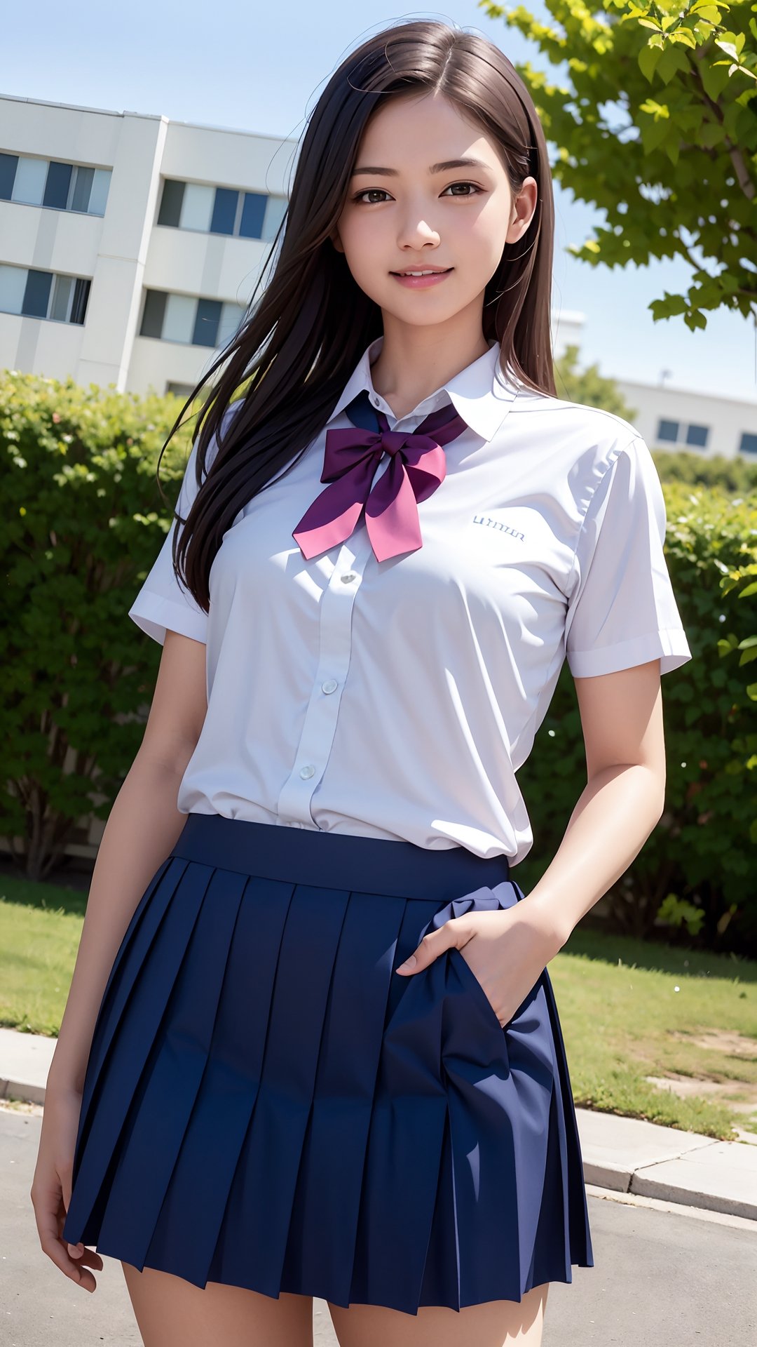 (best quality,masterpiece:1.2),ultra detailed,(photo realistic:1.4),high_school_girl,lite smile,
