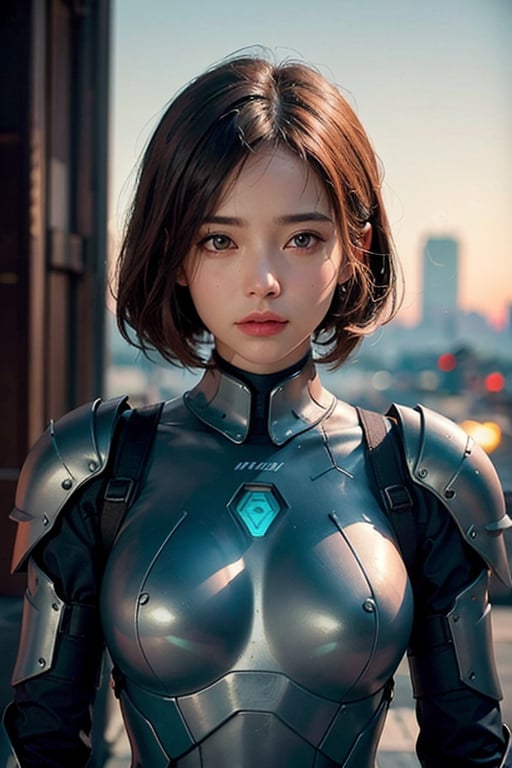 (masterpiece), (extremely intricate:1.3), (realistic), portrait of a girl, the most beautiful in the world, (futuristic armor), (Sneaky, stylish and modern armor), hyper tech armor for women, upper body, outdoors, intense sunlight, city ​​of the future, cyber punk year 2090, professional photograph of a stunning woman detailed, sharp focus, dramatic, award winning, cinematic lighting, , volumetrics dtx, (film grain, blurry background, neon light city, blurry foreground, bokeh, depth of field, sunset, motion blur:1.3), chainmail,exposure blend, medium shot, bokeh, (hdr:1.4), high contrast, (cinematic, teal and orange:1.4), (muted colors, dim colors, soothing tones:1.3), low saturation,JP_MODELS, , 
