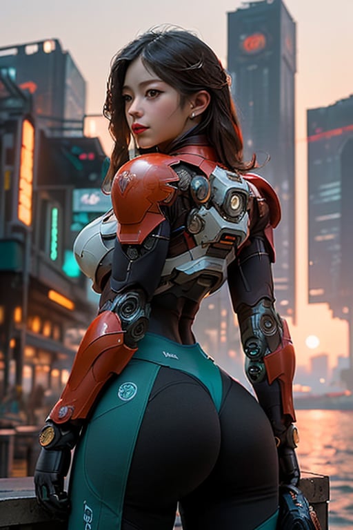 (masterpiece), (extremely intricate:1.3), (realistic), portrait of a UKRAINIAN young  woman , fitness woman, athletic, slender, voluptuous, curvaceous, big bust, big butt, wide hips, the most beautiful in the world, futuristic armor similar to PACIFIC RIM AND EL CUARTEL SECRETO, (Sneaky, stylish and modern armor), hyper tech armor for women, upper body, outdoors, intense sunlight, city ​​of the future, cyber punk year 2090, professional photograph of a stunning woman detailed, sharp focus, dramatic, award winning, cinematic lighting, , volumetrics dtx, (film grain, blurry background, neon light city, blurry foreground, bokeh, depth of field, sunset, motion blur:1.3), chainmail,exposure blend, medium shot, bokeh, (hdr:1.4), high contrast, (cinematic, teal and orange:1.4), (muted colors, dim colors, soothing tones:1.3), low saturation, ukranian young model, face without stains, hair without stains, arms without spots,
,gwen stacy,MECHA, blurred background