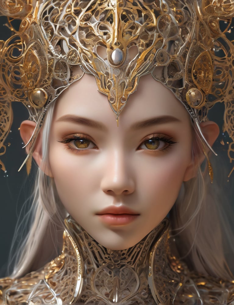 hyper realistic photography of a stunningly beautiful cyborg female, incredibly beautiful, symmetrical face, intimate, holding close, hands, in the style of beth cavener, jin kagetsu,, and wlop, highly detailed, intricate filigree, masterpiece, award winning, sharp focus, concept art, ringflash lighting, ambient lighting, octane render, 8 k, artstation hdri of a city mountain range