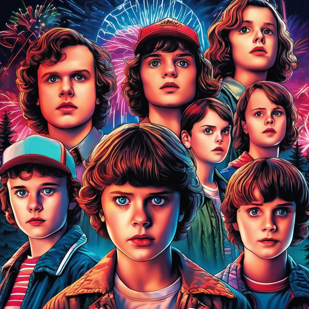 TV series stranger things, well detailed eyes, well detailed, good quality photo, ultra quality, 8K UHD, good image texture, high quality image, well detailed hand