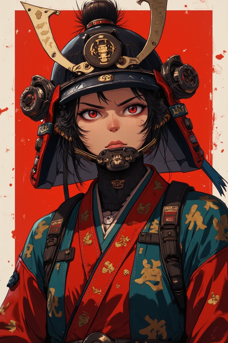 Portrait anime samurai 