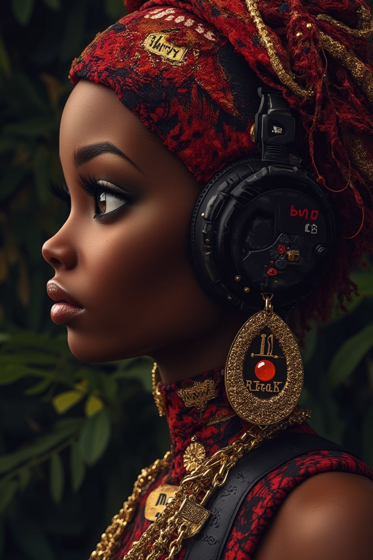 hip-hop speakers in the shape of a beautiful black woman