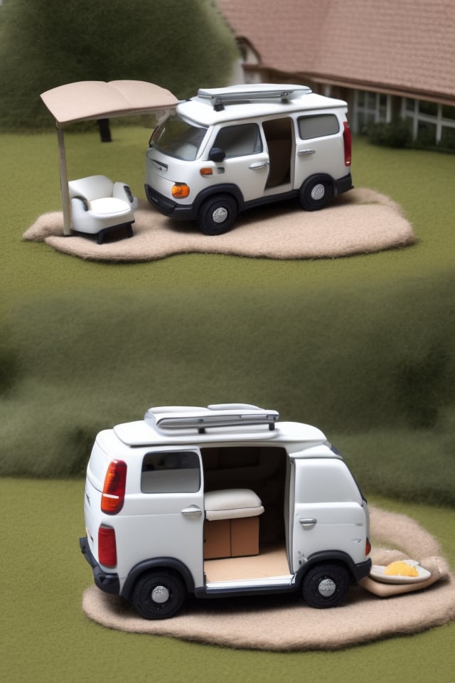 
create a mini van on a bed