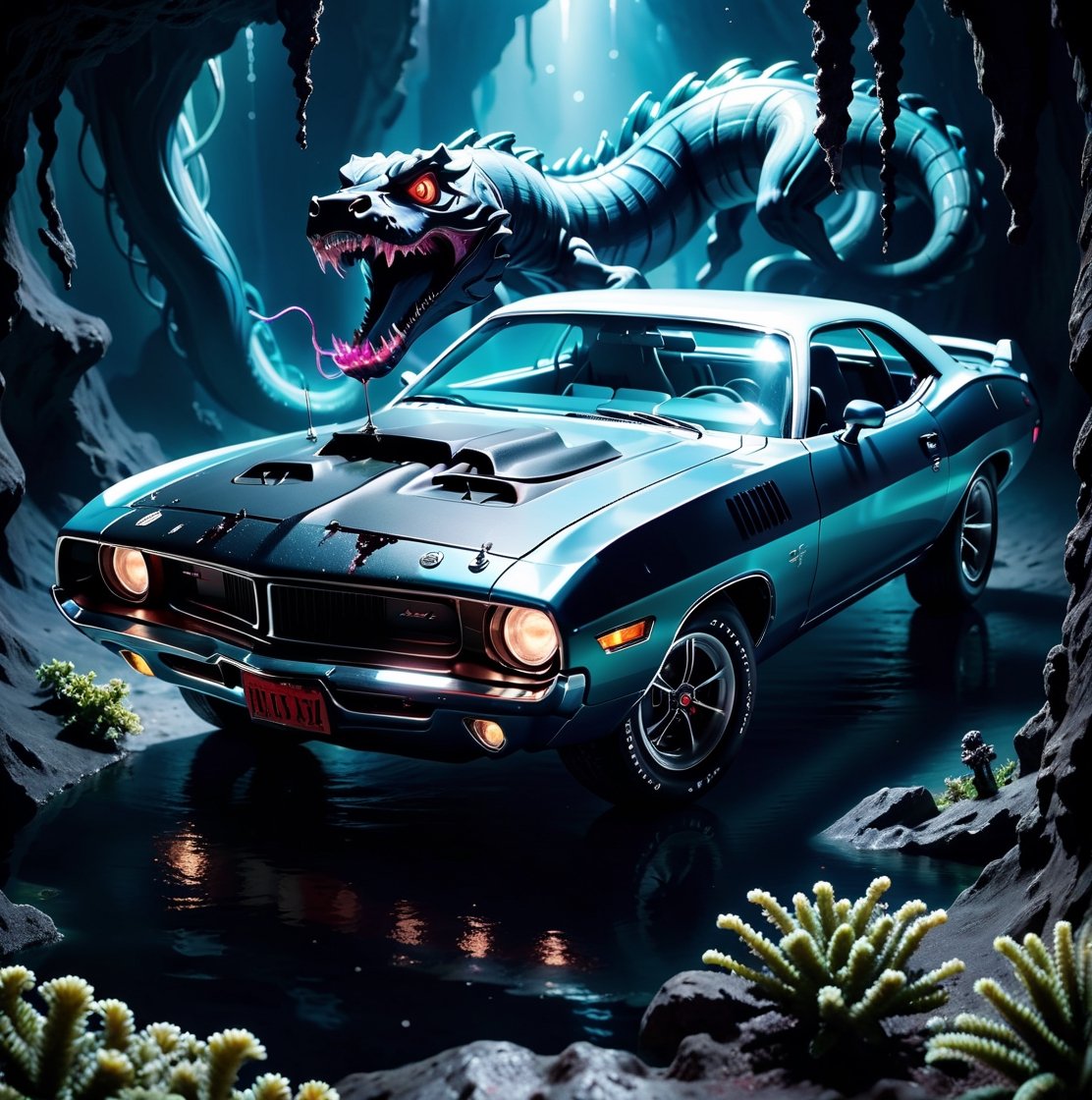 A surreal, 8k Hyper Realistic and Digital Painting mash-up: A hauntingly beautiful yet terrifying 1970 Plymouth gtx planning figure majestically emerges from a pit of shattered nightmares, Its nightmarish form infused with animate peppered daemons, Cellular swirls ooze from its metal hide, manifesting the discordant, fractured underworld of the Demogorgon realm. The raw, primal power of the car engine resonates with the savage emotions portrayed, alternating between displaying menacing defiance and disquieting vulnerability, Bathed in an ethereal, composite glow, with pipe-like tendrils reaching into the eroding darkness belowmovement, Cybernetic Illusion, chassis bares Grimy, Husk aesthetic coupled with Flowing Elixir of servo Failings identical to enchanted nectar, sordid build conveying desire of rebirthed stroke while Tendrils kiss against its filigree beauty. 

As the echolocation of fear bleeds into unprecedented extremes, the Demogorgon's polymorph along Fraying Collision of dread unleashes thevelleidorfotic Wild discord shaking with torn Hyper Reality contrast, the underworld bewildering optical exotications: Translucent daemons fortuitously swarming amid scattered frags, and an eerie harmonious illumé o'en manifests the phantasm ghastly stratagem divine ----- equally dislodging everything else - Amid the relentless entropy, the 1971 Plymouth Cuda's silhouette continues to guide instincts throughout the unfathomable Demogorgon's wimple whiplash, leaving chaos in a strikingly euphoric suspension - forcing ra weird surreal cosmos for the vulnerable crew of the Stranger Things.

And shall the stereotype be broken, ostensibly forcing grey matter raided deep into rectified retroactive rearrangements.,skirtlift,nude,open mouth, 