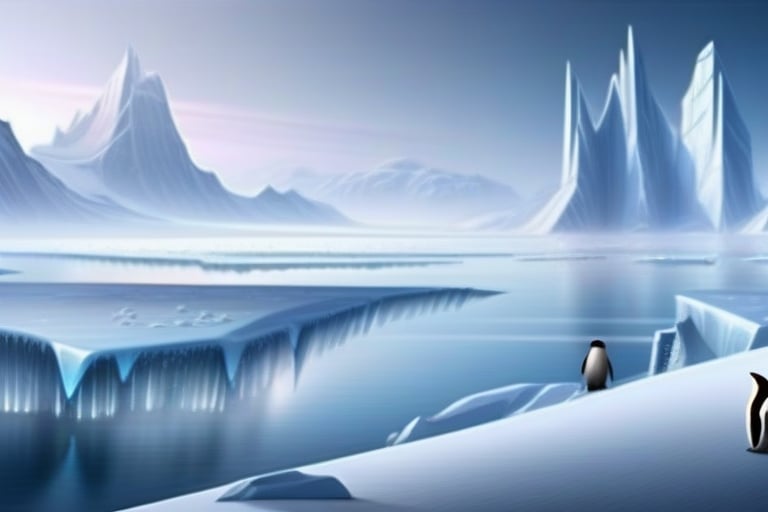 A frozen planet with ice sheets that stretch as far as the eye can see, home to a hardy race of alien penguins.