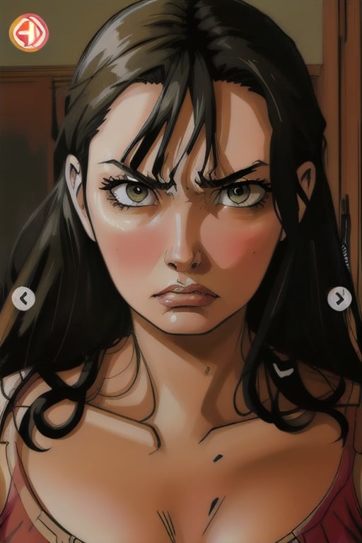 comic, portrait, angry