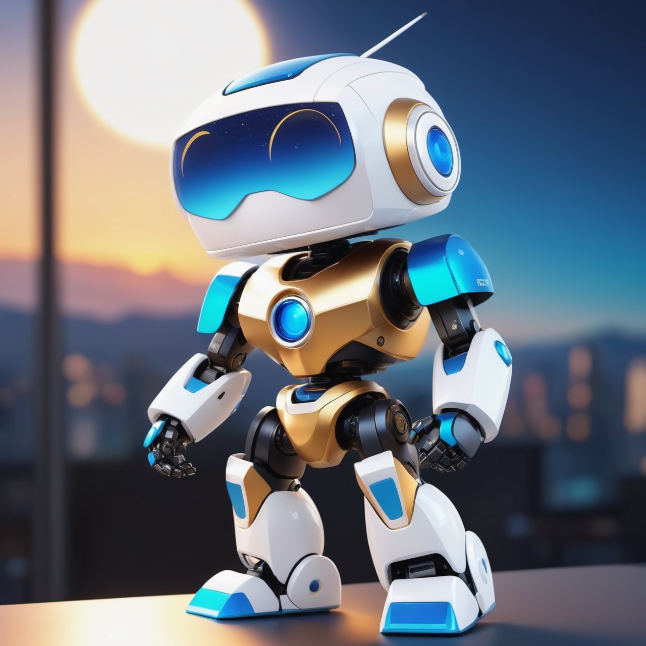 (masterpiece:1.2, highest quality), (realistic, photo_realistic:1.9)
1chibi_robot, Cute chibi robot, happy face, (Designer look holding a paintbrush in one hand), white with blue, (detailed background), (gradients), colorful, detailed landscape, visual key, shiny skin. Modern place, Action camera. Portrait film. Standard lens. Golden hour lighting.
sharp focus, 8k, UHD, high quality, frowning, intricate detailed, highly detailed, hyper-realistic,interior,robot white with blue,chibi emote style,Monster