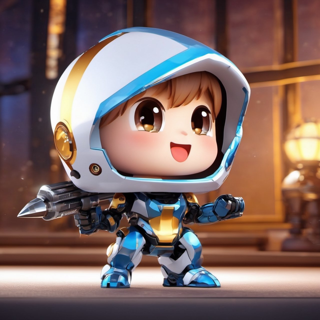(masterpiece:1.2, highest quality), (realistic, photo_realistic:1.9)
1chibi_robot, Cute chibi robot, Designer look holding a pencil in one hand, white with blue, (detailed background), (gradients), colorful, detailed landscape, visual key, shiny skin. Modern place, Action camera. Portrait film. Standard lens. Golden hour lighting.
sharp focus, 8k, UHD, high quality, frowning, intricate detailed, highly detailed, hyper-realistic,interior,happy onion Chibi,chibi emote style