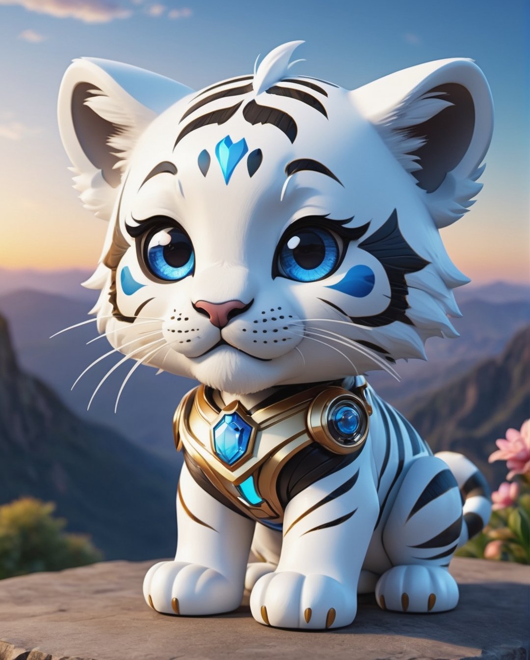 (masterpiece:1.2, highest quality), (realistic, photo_realistic:1.9)
1chibi_tiger, Cute white tiger, smug face, Chest written: "TA", (Designer look holding a pencil in one hand), white with blue, (detailed background), (gradients), colorful, detailed landscape, visual key, shiny skin. Modern place, Action camera. Portrait film. Standard lens. Golden hour lighting.
sharp focus, 8k, UHD, high quality, frowning, intricate detailed, highly detailed, hyper-realistic,interior,robot white with blue,chibi emote style,Monster,