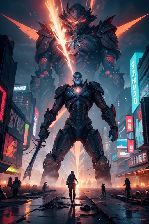 "The Witcher's Chronicles of Technomancy": In this unique world, Witchers find themselves at the heart of a cybernetic revolution where dark fantasy meets advanced technology. The Witchers are portrayed as formidable warriors, adorned with enchanted cybernetic enhancements that fuse seamlessly with their traditional armor and swords. The neon-lit cyberpunk cities serve as a backdrop, towering with colossal holographic billboards and bustling with tech-savvy factions. Amidst the dystopian metropolises, the Witchers encounter monstrous foes that have been augmented with cutting-edge cybernetics, resulting in epic battles that blur the lines between magic and machinery. The striking visual imagery showcases Witchers engaging in fast-paced combat, where sparks of magic clash with bolts of cyber-energy, creating a visually stunning display of power and skill. The world is a blend of steampunk-inspired architecture and futuristic skyscrapers, giving a sense of a world in the throes of rapid technological advancement. The Witchers themselves are portrayed as iconic and fierce, wearing their battle scars with pride, while their cybernetic enhancements hint at the transformation of their traditional roles. The atmosphere is intense and electric, with an underlying sense of danger and intrigue as the Witchers navigate a world where ancient sorcery and high-tech marvels coexist.

[2] = Witchers equipped with sleek cybernetic armor and enchanted blades engage in combat with augmented cybernetic monsters amidst a neon-lit, futuristic cityscape. The bright glow of holographic billboards and neon signs illuminates the action-packed scene, creating a dynamic and visually striking composition.

[3] = The scene takes place in the heart of a bustling cyberpunk city with towering skyscrapers, flying vehicles, and holographic advertisements that create a sense of a vibrant, technologically advanced metropolis.

[4] = The mood is one of intense action and urgency, with a mix of dark fantasy and futuristic elements. The atmosphere is electric, charged with the energy of magic and advanced technology colliding in the midst of battle.

[5] = A digital art style that combines photorealistic elements with painterly touches, using vibrant colors and dynamic lighting to create a visually stunning and immersive experience.

[6] = Digital art using a high-end graphics tablet and software, with a focus on capturing the intricate details of the cybernetic enhancements and the glow of neon lights in the cityscape.