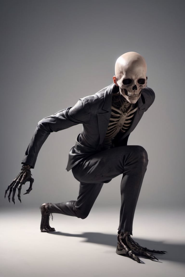 half body personification of death and decay, he try to crawling with one hand to viewer, dynamic pose, dynamic lighting,no hair, high-res, 4k, stylish