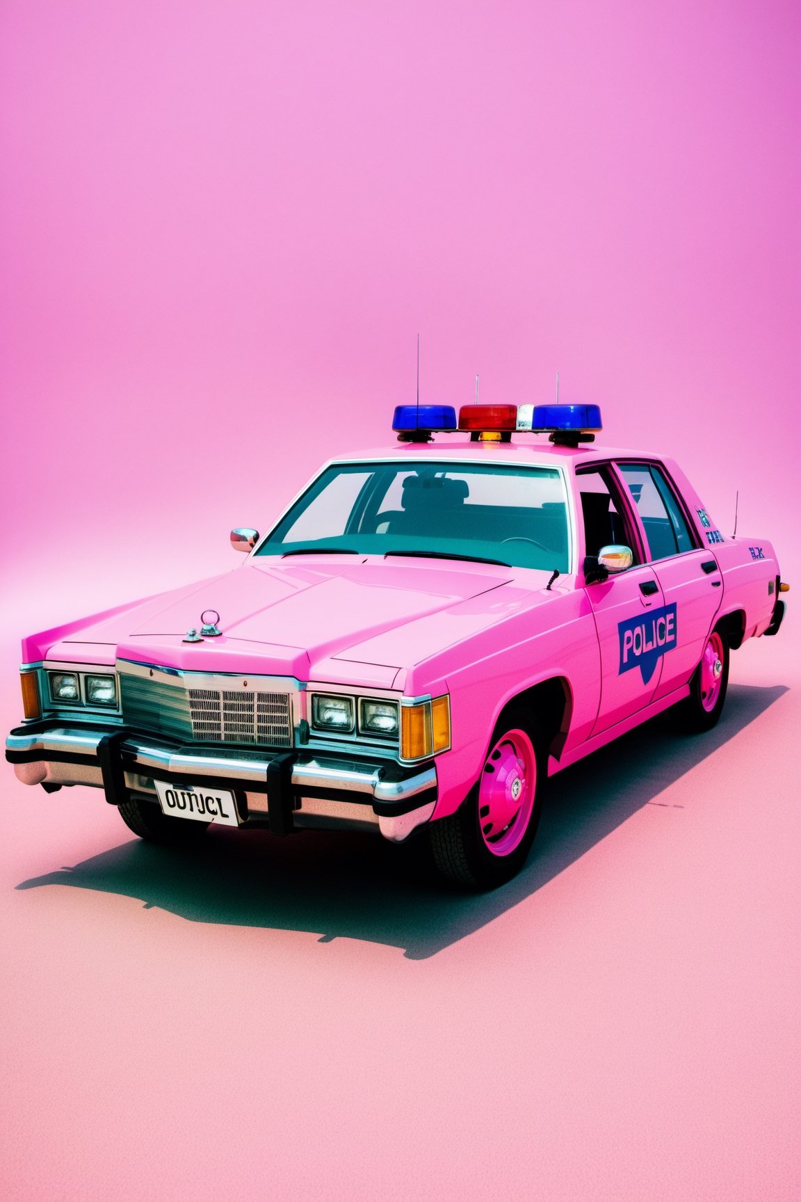 Creative Outburst. a pink police car