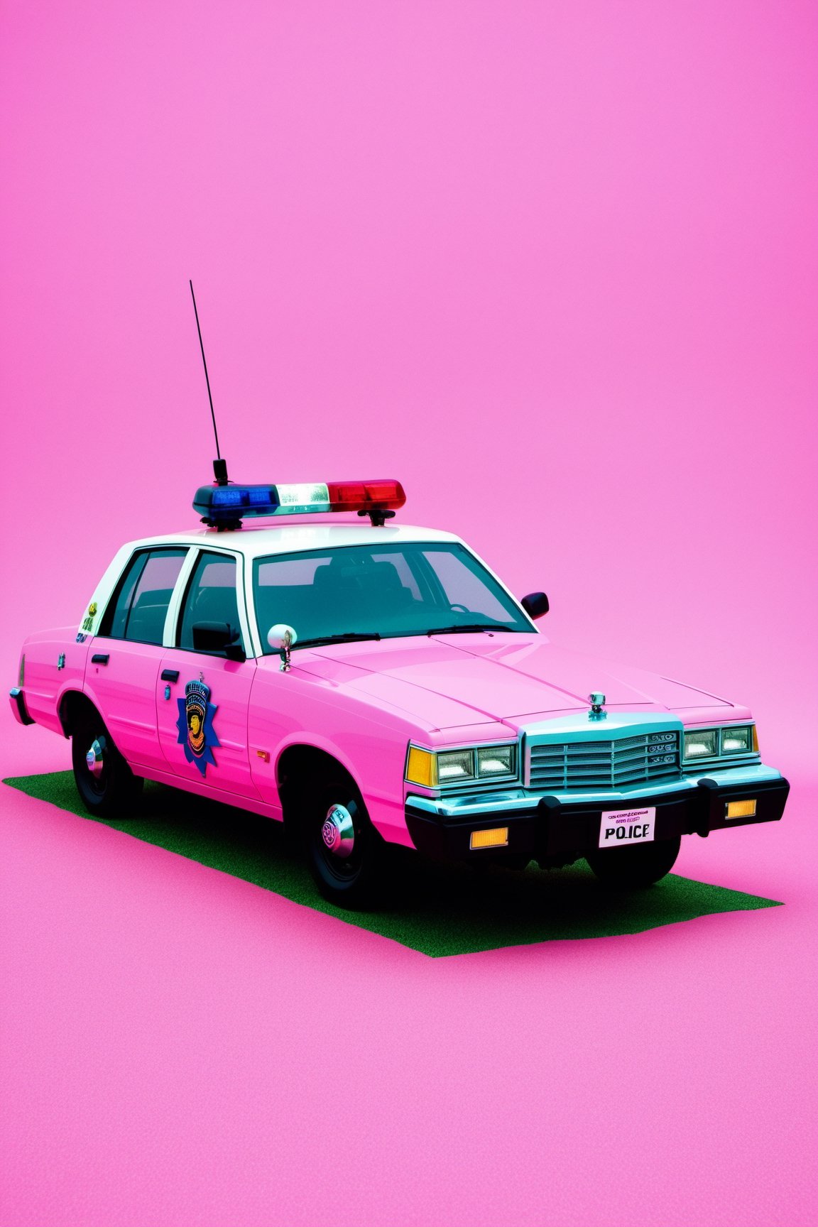 Creative Outburst. a pink police car