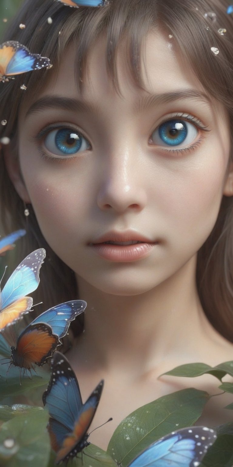  (Masterpiece, Best Quality,  realistic, detailed (disintegration  butterflies effect,)           girl detailed eyes, hand Photorealistic, flat boobs High Resolution, 8K