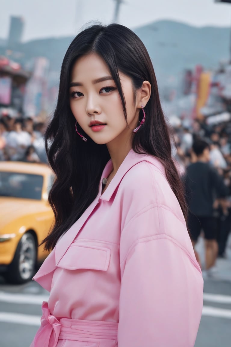 Korean,Girl,enjoy, k pop singer ,  black pink, colour full, full body, photography,  hyper detailed, trending on face, detailed,sharp focus, photo, highly detailed. ,Movie Still,Film Still