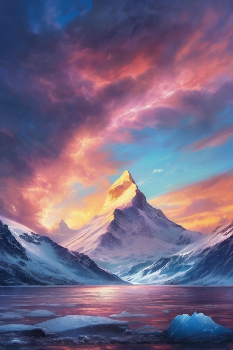 Antarctica, ice mountains, snowstorm,


colorful, ultra highly detailed, 32 k, Fantastic Realism complex background, dynamic lighting, lights, digital painting, intricated pose, highly detailed intricated, stunning, textures, iridescent and luminescent scales, breathtaking beauty, pure perfection, divine presence, unforgettable, impressive, volumetric light, auras, rays, vivid colors reflects, sf, greg rutkowski