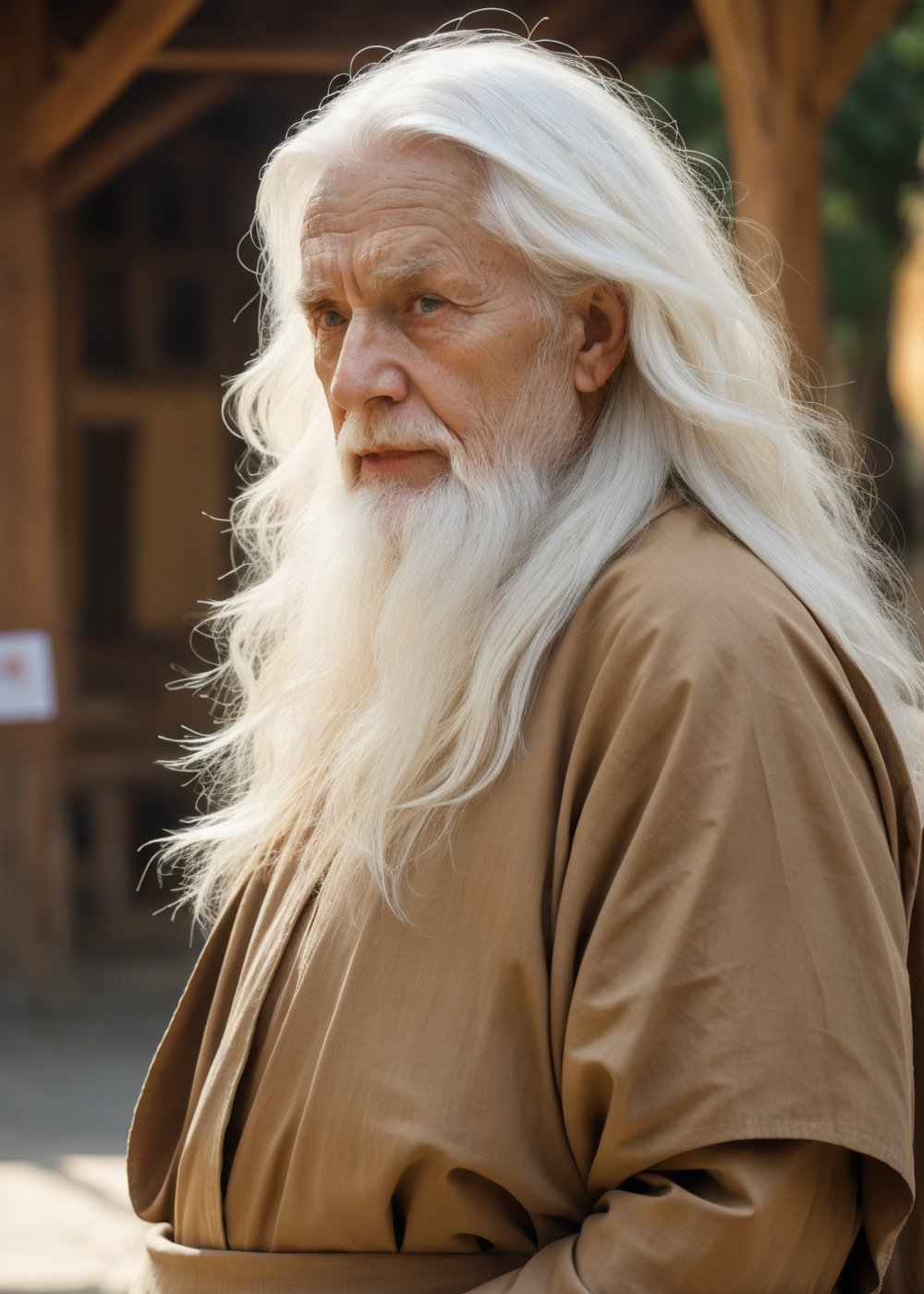 wise old man, deep eyes , long white hair, wearing a monk cloth, strong presense, dynamic poses ,4k, ultra hd, hyperrealism, trending on artstation, polished, vibrant, photorealistic, backlight, hair light, 8k ultra hd, unreal engine 5,