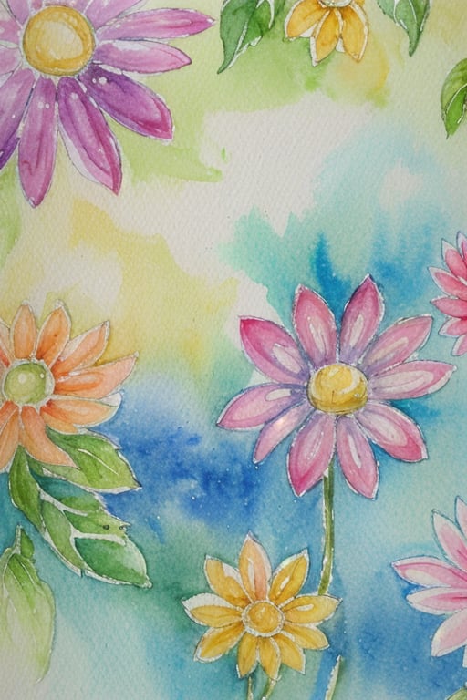 masterpiece, water color, Flower verity, high_resolution, rich colors, very clear details