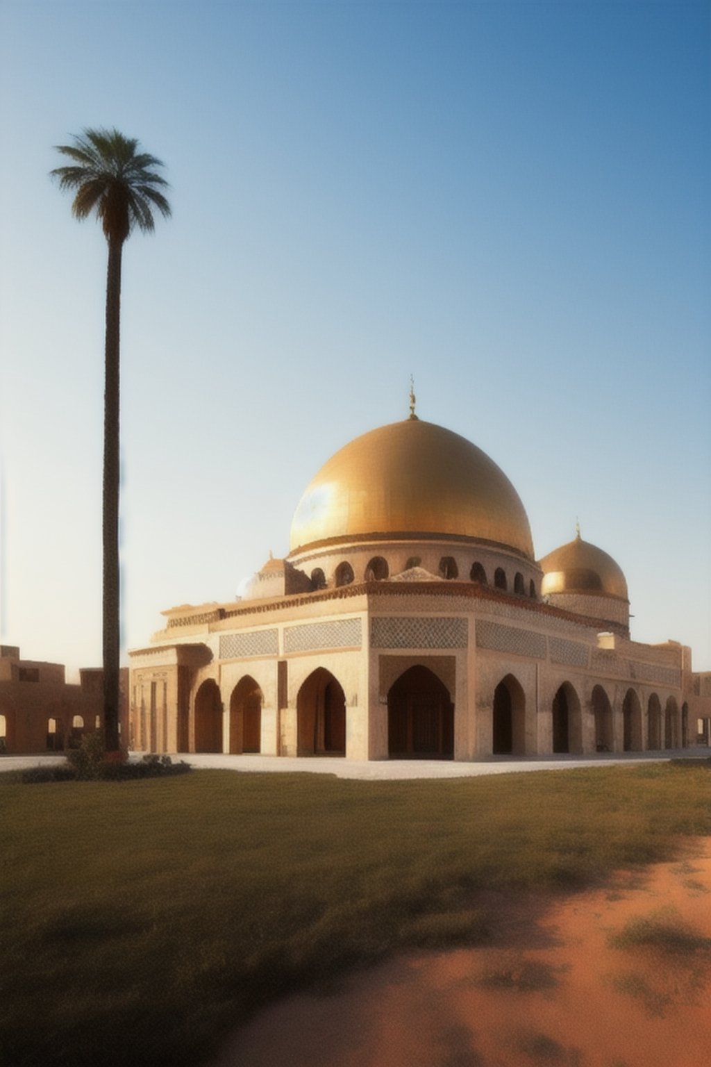 Arabic building with dome 