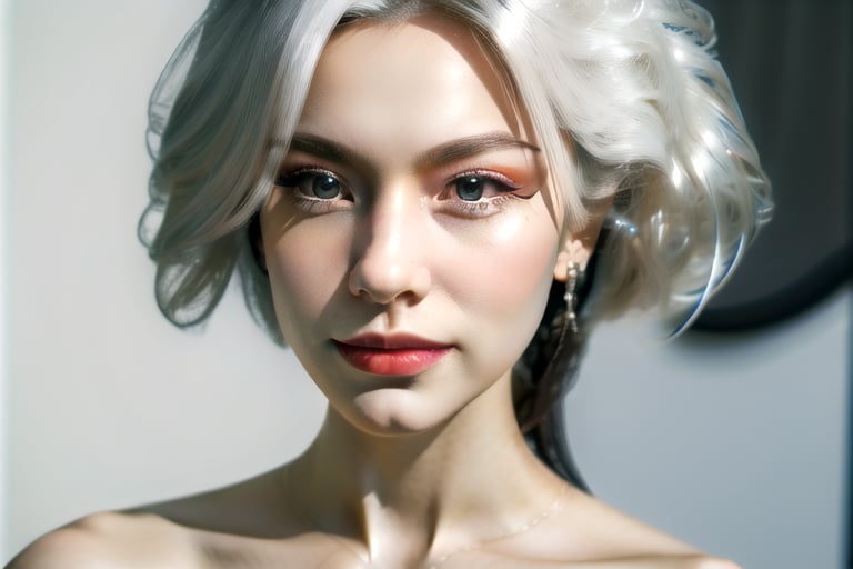 8k portrait of beautiful white hair, realistic, detailed skin, intricate, elegant, highly detailed, majestic, digital photography, art by artgerm and ruan jia and  (masterpiece, sidelighting, finely detailed beautiful eyes: 1.2), hdr, infinity, huge boobs, nude, long leg, neck tatoo, real, skin, shadow_the_hedgehog, iron chain handcoff,Detailedface,Detailedeyes, bondage,o-ring , pearcing , smoky makup,perfecteyes, ,gh3a,b3rli,n_2b,kikigram_97,gwen stacy,Realism