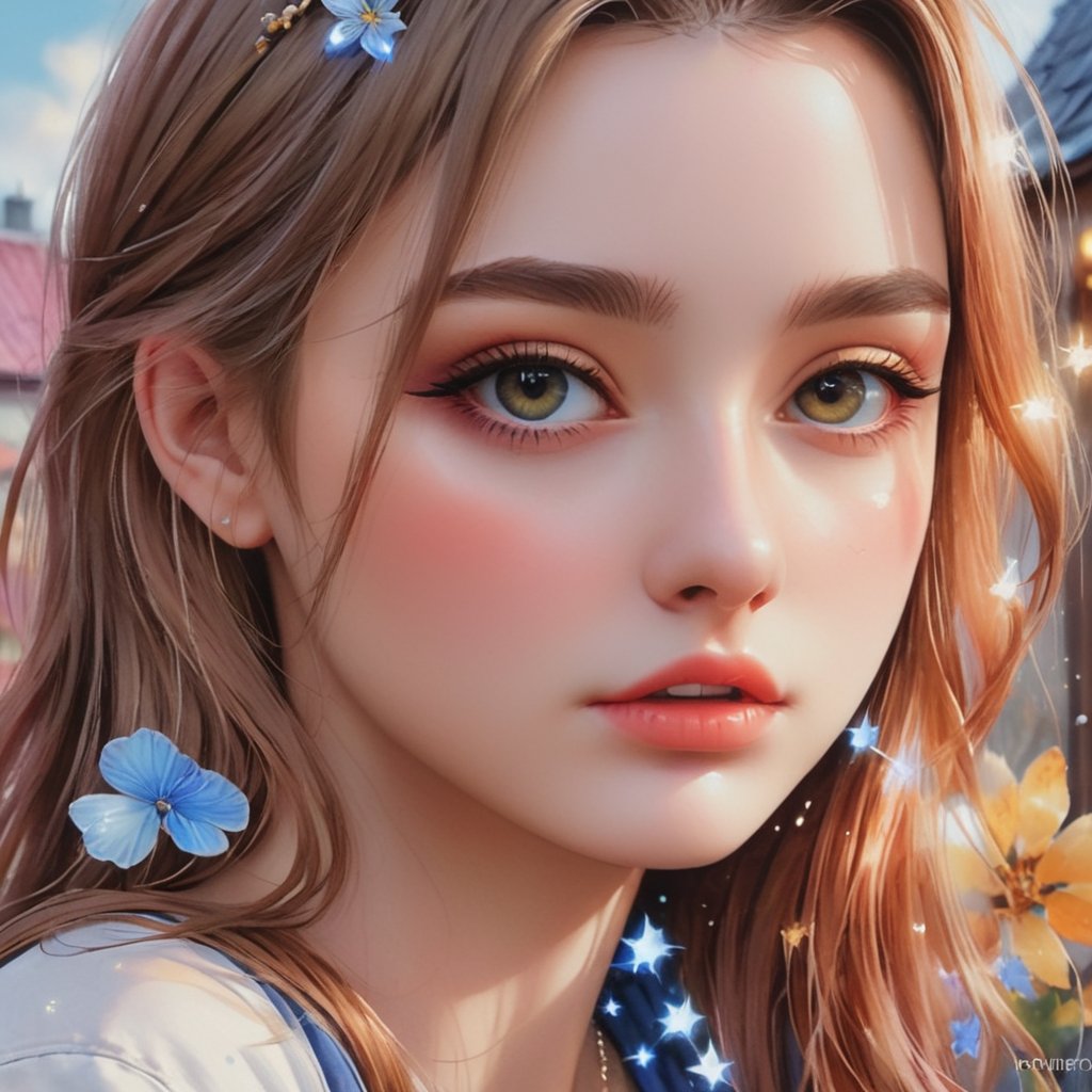 Girl, Super realistic, hyperrealism, anime art concept, cartoon art concept, WLOP, Intricately Detailed, Magic, 8k Resolution, VRAY, HDR, Unreal Engine, Beautiful, Tumblr Aesthetic, Hd Photography, Beautiful Watercolor Painting, Realistic, Detailed, Painting By Olga Shvartsur, Svetlana Novikova, Fine Art, Soft Watercolor,  Extreme Detail, Digital Art, 4k, Ultra Hd, Mixed Media