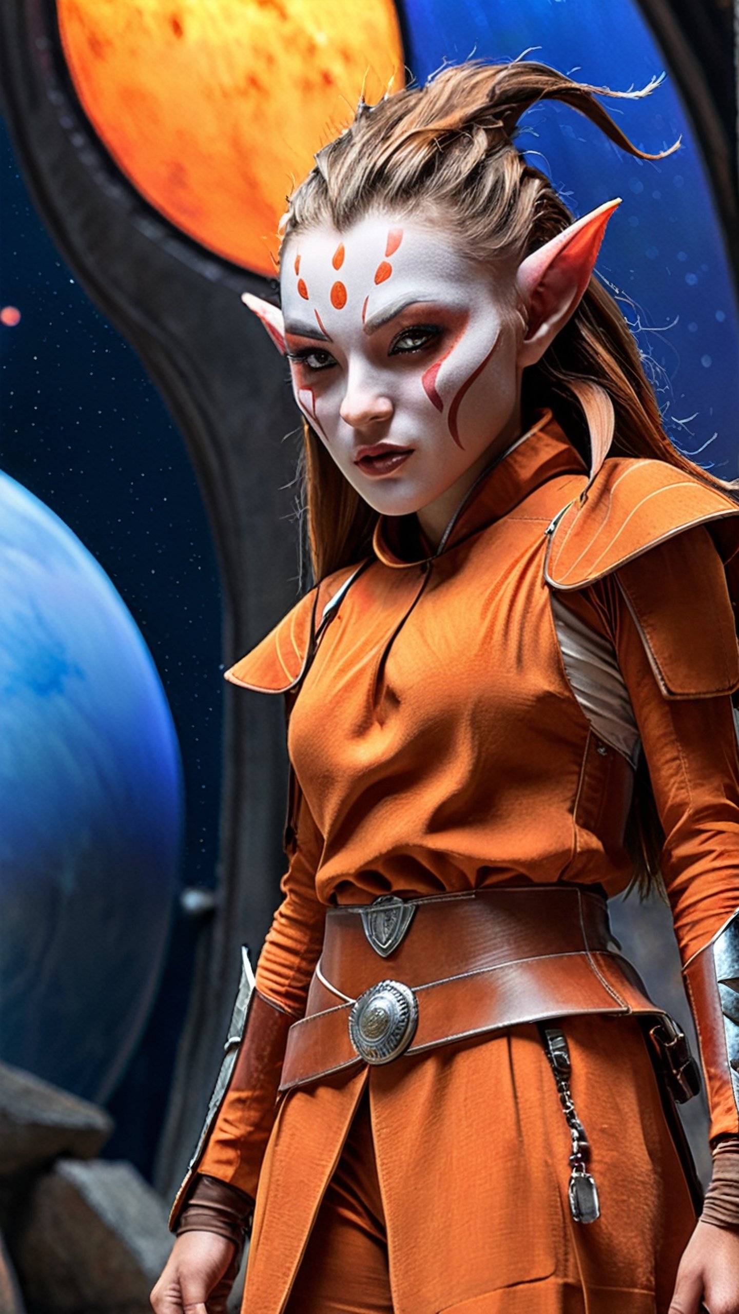 (masterpiece Goblin jedi in the space: 1.9)), Ahsoka Tano outfit: 1.2), (no head: 1.5)), (best quality, ultra detailed, digital art: 1.37), [[Star Wars Atmosphere: 1.9)), (Planet Naboo:1.5)]] masterpiece, high quality, cartoon,  high definition, super detailed, (Natural Light,, High contrast, defined blacks, silk, HDR, 