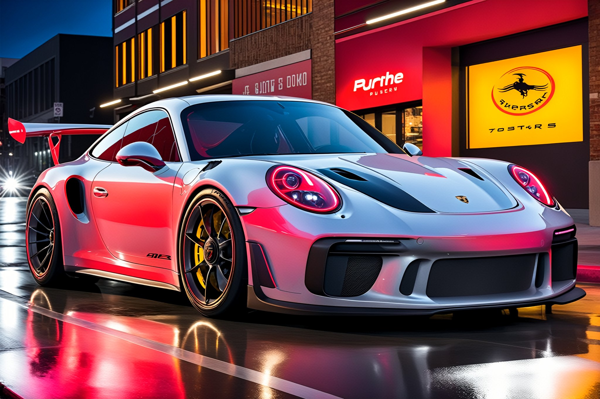 Hyper-Realistic photo of a porsche carrera LS widebody roaring on a street at night,Red color,shiny spinning wheels,glossy black alloy rims with silver edge,bright turned on head lights
BREAK
backdrop:city street,puddles,lights,cluttered maximalism
BREAK
settings: (rule of thirds1.3),perfect composition,studio photo,trending on artstation,depth of perspective,(Masterpiece,Best quality,32k,UHD:1.4),(sharp focus,high contrast,HDR,hyper-detailed,intricate details,ultra-realistic,kodachrome 800:1.3),(cinematic lighting:1.3)
BREAK
(artists:Karol Bak$,Alessandro Pautasso$,Gustav Klimt$ and Hayao Miyazaki$:1.3)
BREAK
LoRA:art_booster,photo_b00ster, real_booster,Porsche,H effect