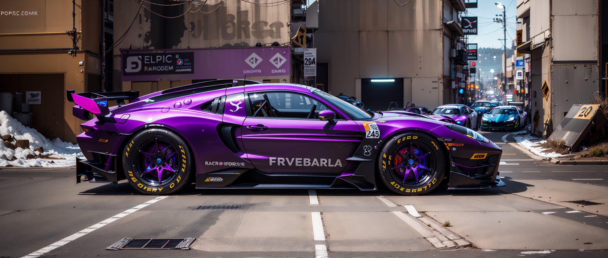 purple galaxy Nebula epic race car 