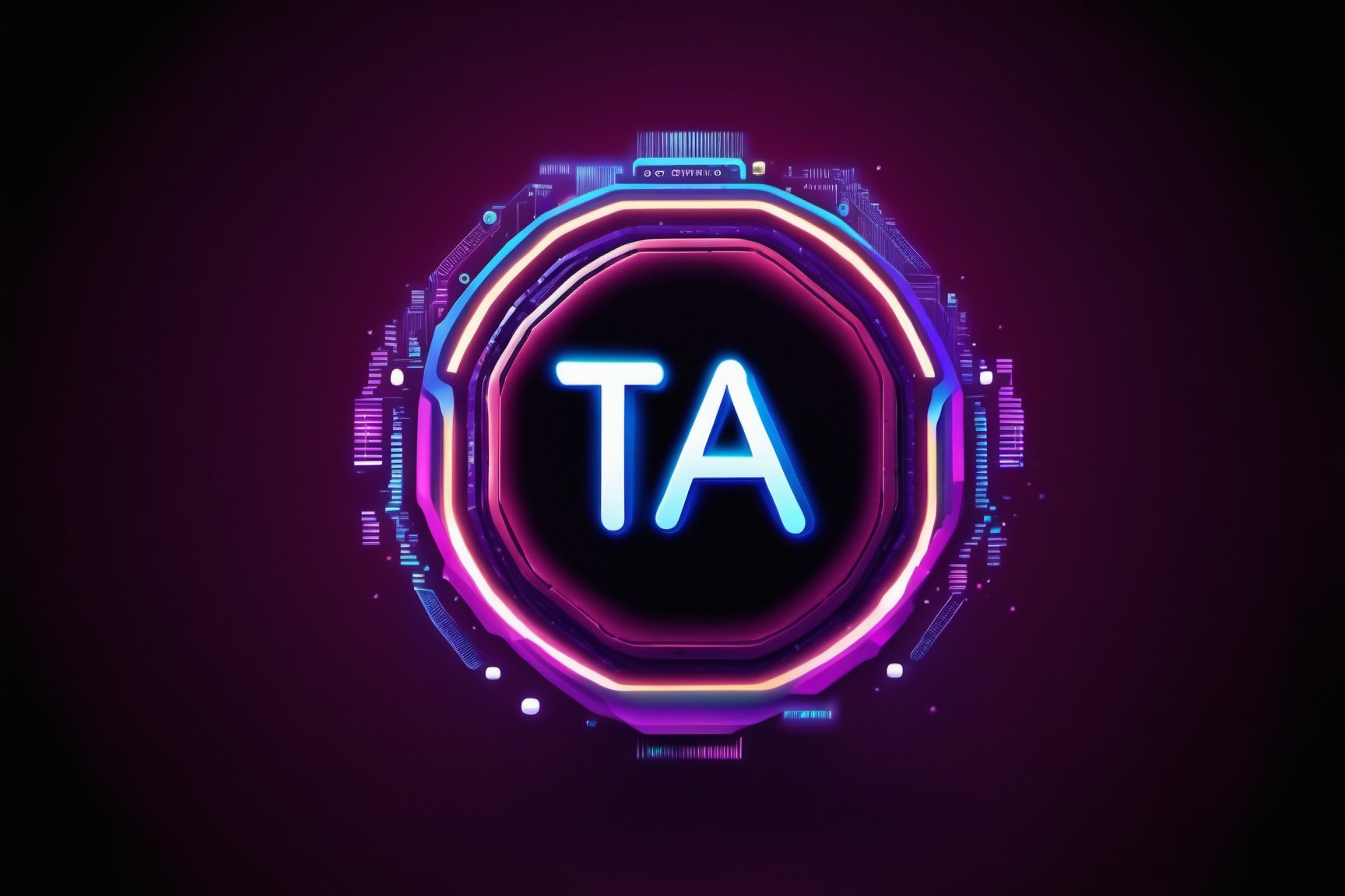 (((TA TEXT))), ((TA Happy 1st)), Neon technology background, chip, neon technology sphere, technology concepts, intelligence concepts HD wallpaper,DonMCyb3rSp4c3XL,logo