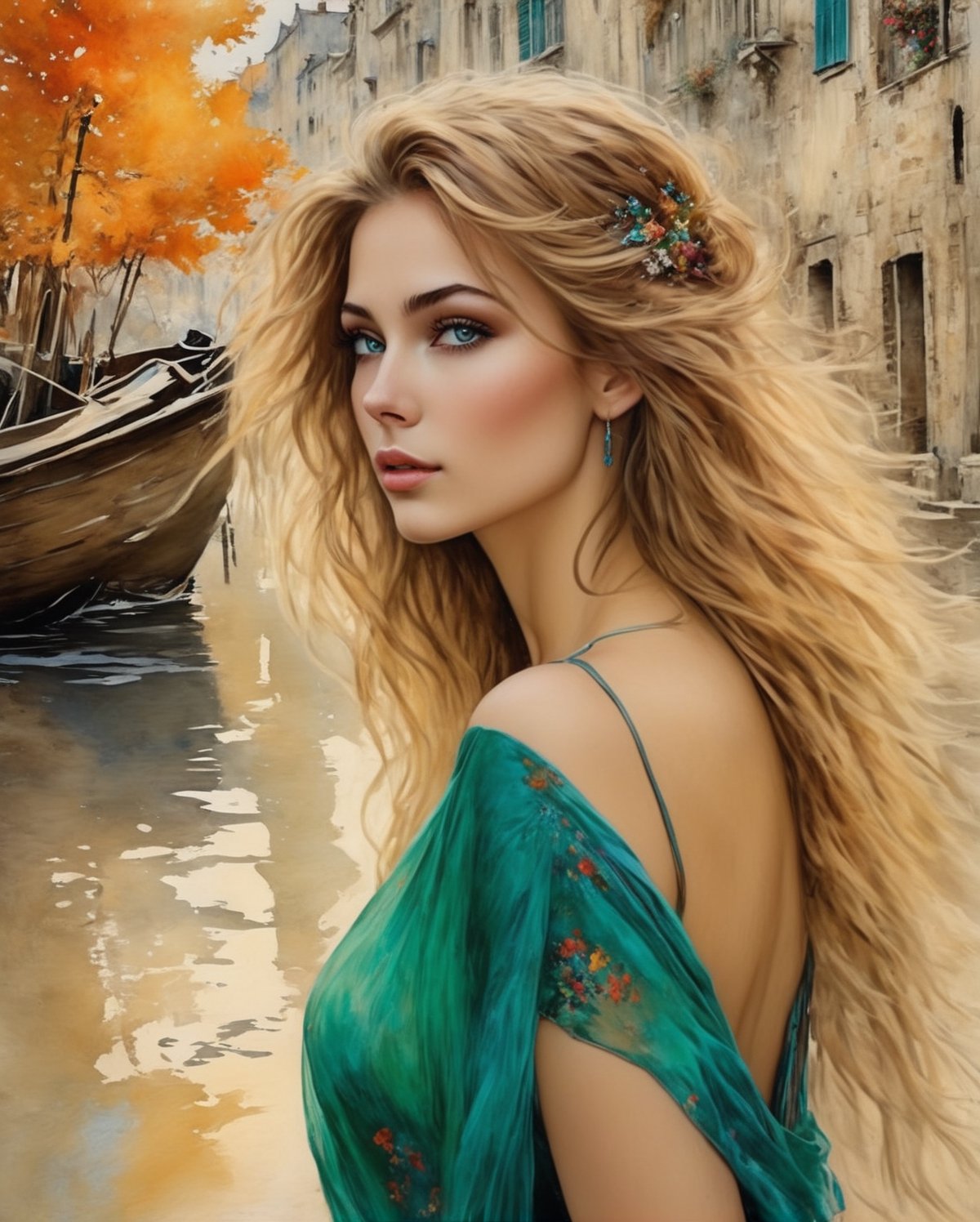 Stunning beautigul girl, delicate and perfect face, beautiful reflective eyes, digital paint, highly detailed hyperrealistic painting, art by Arthur Rackham and Antoine Blanchard, masterpiece, bright colors, vibrant colors, dynamic, Very detailed, conceptual art, smooth, sharp focus, illustration, centered, focus, hyperrealistic, work of art, 8k,art_booster