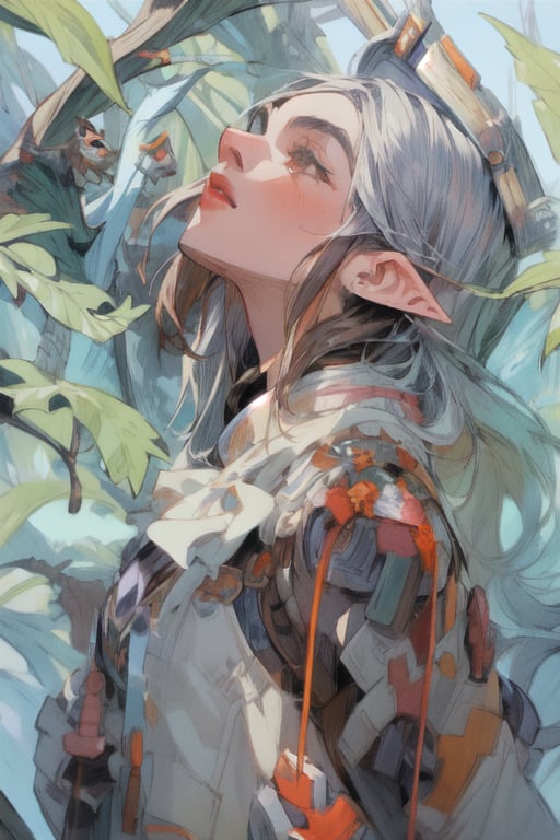 alluring highly detailed close-up portrait of beautiful elf girl with red hair wearing a fantasy outfit, very detailed, realistic, by Stanley Artgerm Lau, greg rutkowski, thomas kindkade, alphonse mucha, loish, norman rockwell J., ,   ,killjoy