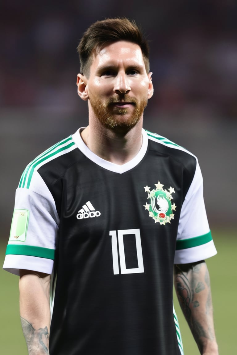 Lionel Messi con el uniforme de la selección nacional de fútbol de Mexico