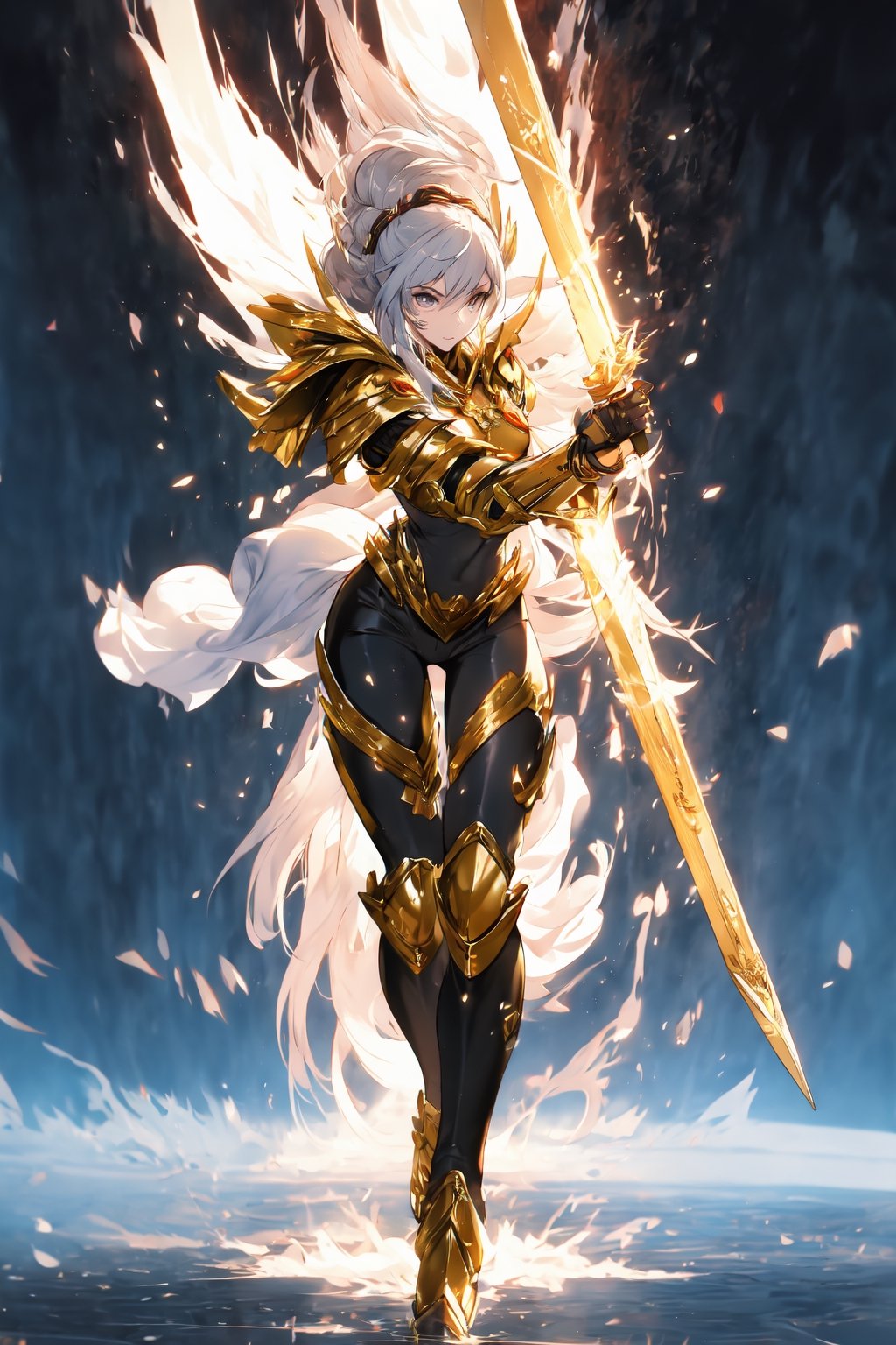 absurdres, highres, ultra detailed,Insane detail in face, (girl:1.3), Gold Saint, Saint Seiya Style, Gold Armor, Full body armor, no helmet, Zodiac Knights, grey hair, fighting pose,Pokemon Gotcha Style, gold gloves, long hair, white long cape, messy_hair, Gold eyes, black pants under armor, full body armor, beautiful old greek temple in the background, beautiful fields, insane detail full leg armor, god aura, sagittarius armor, Elysium fields, ready for battle,FUJI,midjourney, insane detail in armor, insane detail in face, ((extreme long hair)) beautiful female Nordic ShieldMaiden with grey hair,light pink eyes, dreadlocks, shaman necklaces, with red face paint, (high detailed skin: 1.2), 8K, UHD, DSLR,