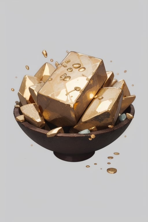 gold mineral , single item, simple background