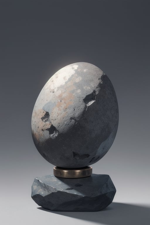 metallic stone, single item, simple background