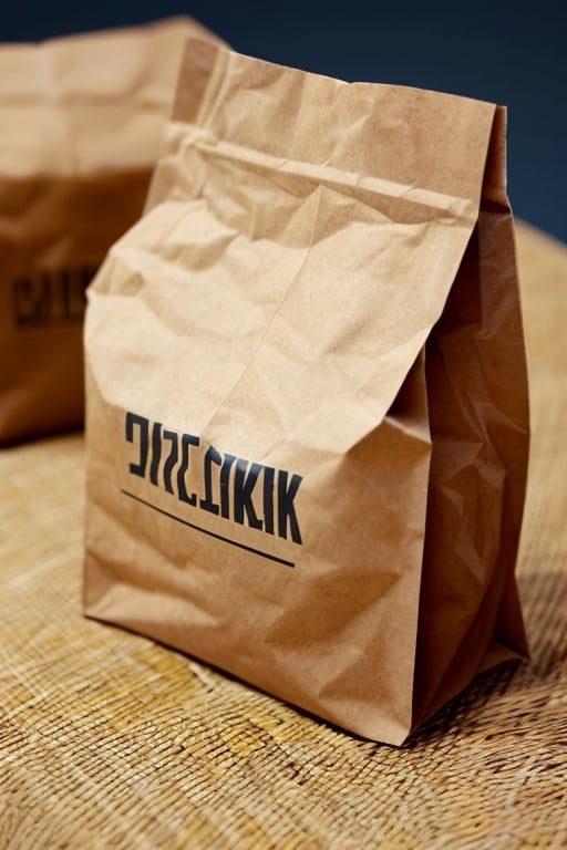 package design, paper bag, bag, bread bag, still life, blurry background