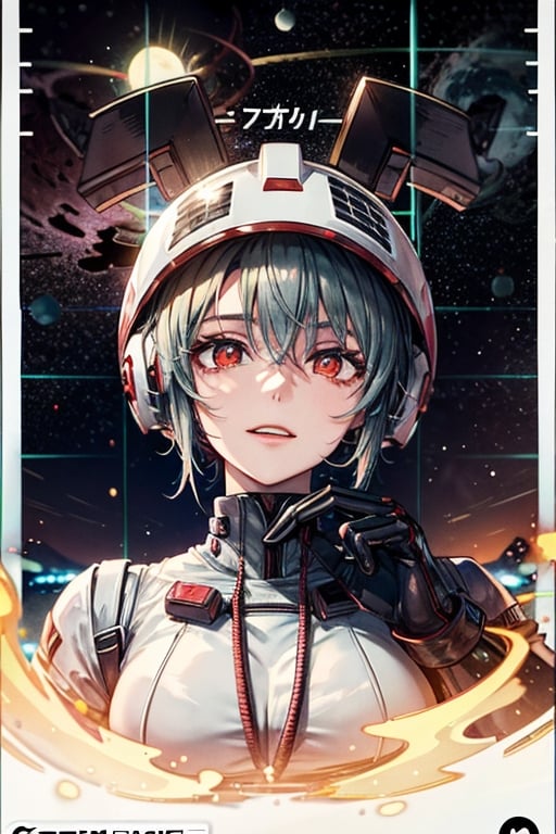 1girl,flat_breasts,cute,beautiful detailed eyes,shiny hair,visible through hair,hairs between eyes, CCCPposter, sovietposter,red monochrome,soviet poster, soviet,communism,
Black_hair,red_eyes,vampire,teenage,poorbreast,Spacesuit:Orange_clothing_body:jumpsuit),white_gloves, white_space shoes, white_helmet, the CCCP red letters on the top of helmet, weightlessness, Side light, reflection, The person in the spacesuit is at the bottom left of the frame, The right hand is outstretched, the right hand gently touches the Salyut space station), Space station in the upper right corner of the screen, Reflected light from the sun, Silver metal,red flag, brilliance,USSR style, diffuse reflection, Metallic texture, The vista is a blue Earth,mecha style,the sea of star,high tone, magnificent,psy_poster 