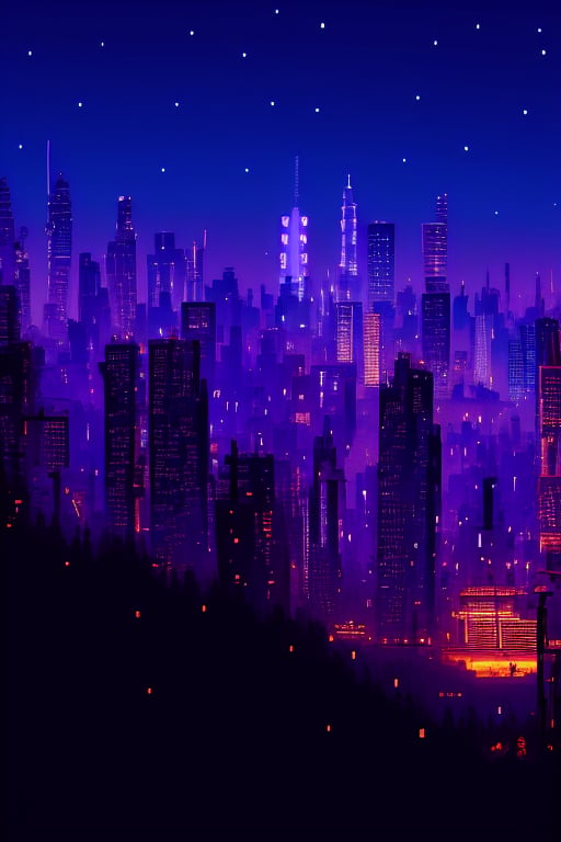 city, night, stars, cyberpunk, 4k, high_resolution, towers, photorealism,size: 3840 x 2160