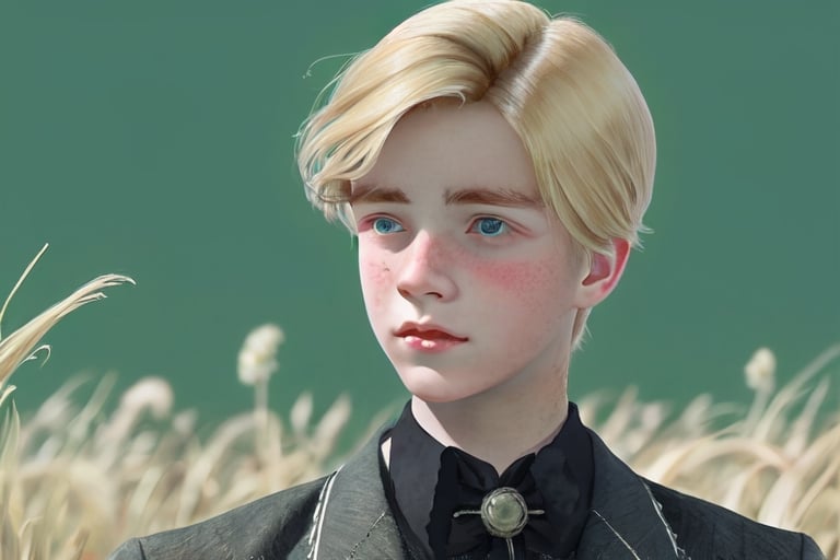 man 18  years old blonde  
 in 1911 fashion 