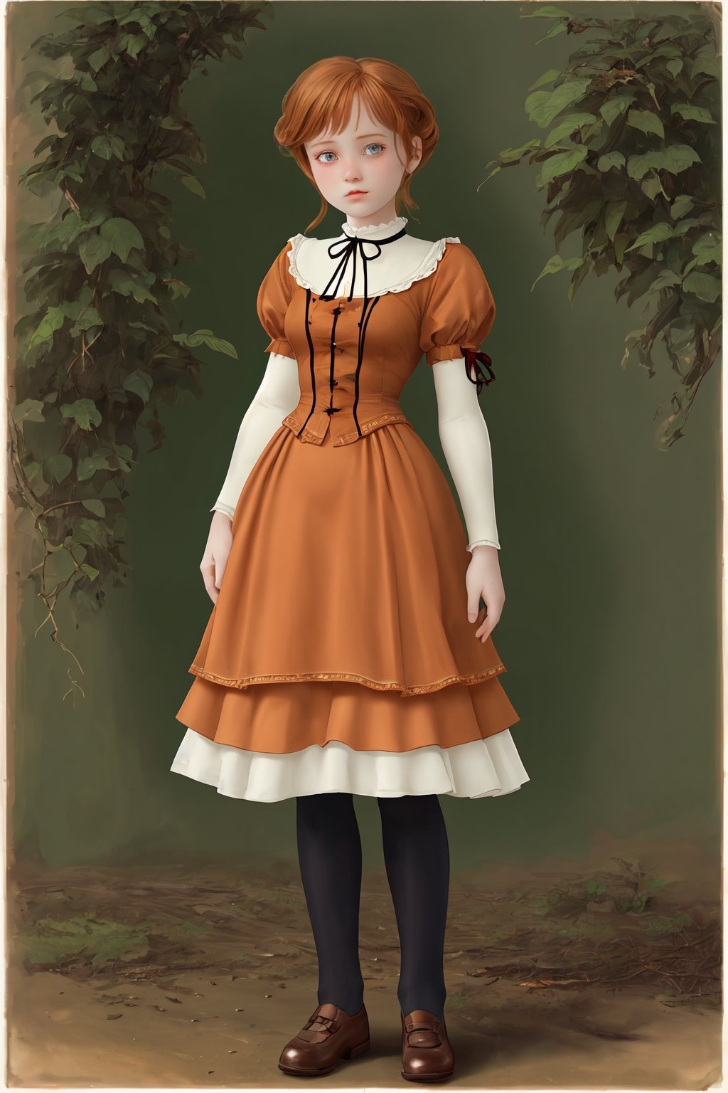 12 yo ginger girl  1900's fashion,EpicArt